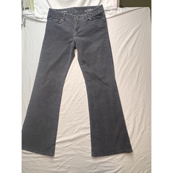 Gap 1969 Perfect Boot Corduroy Pants Jeans Women's Size 32 14 31 Color Pavement - Picture 3 of 9